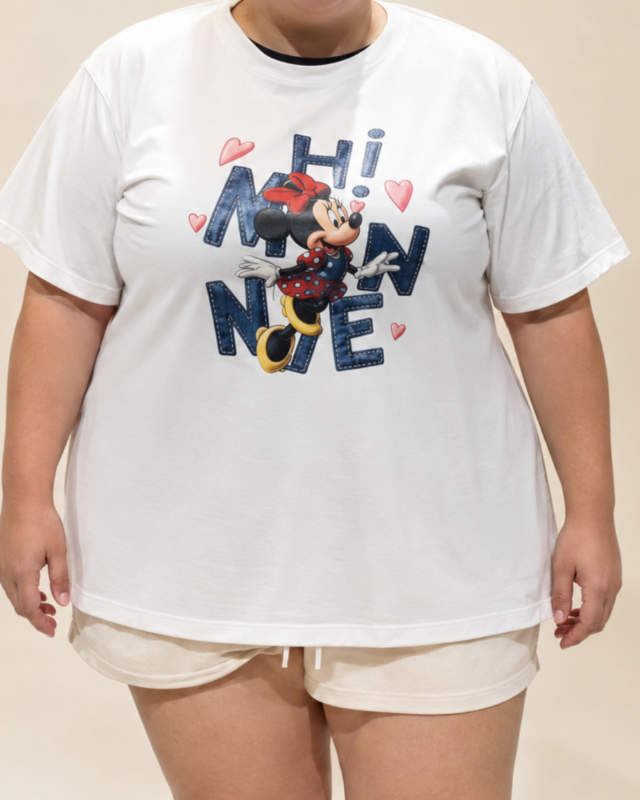 T-shirt long imprimé grande taille – 80 cm MM