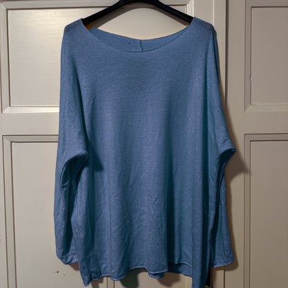HAUT VISCOSE TOUT DOUX BLEU JEAN