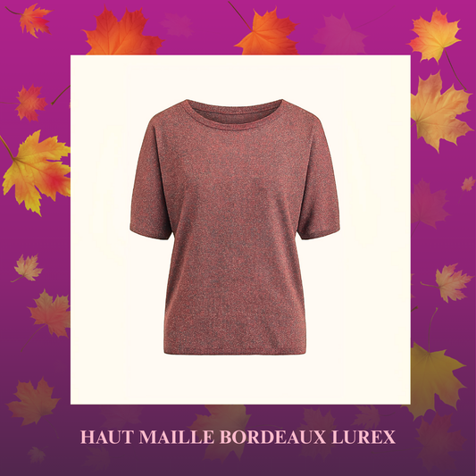 HAUT MAILLE BORDEAUX LUREX L'indisciplinée