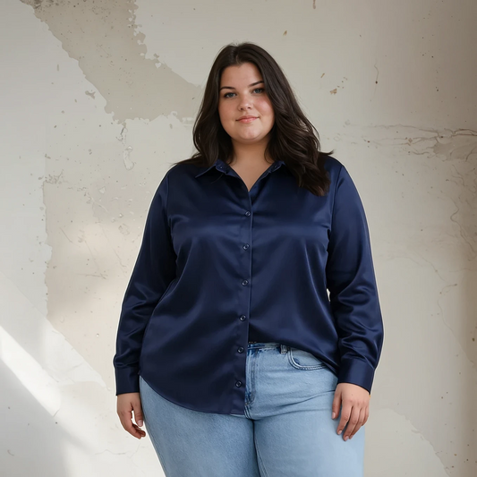 CHEMISE MARINE SATINÉE L'indisciplinée