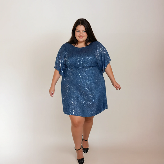 ROBE PAILLETTES PETROL L'indisciplinée