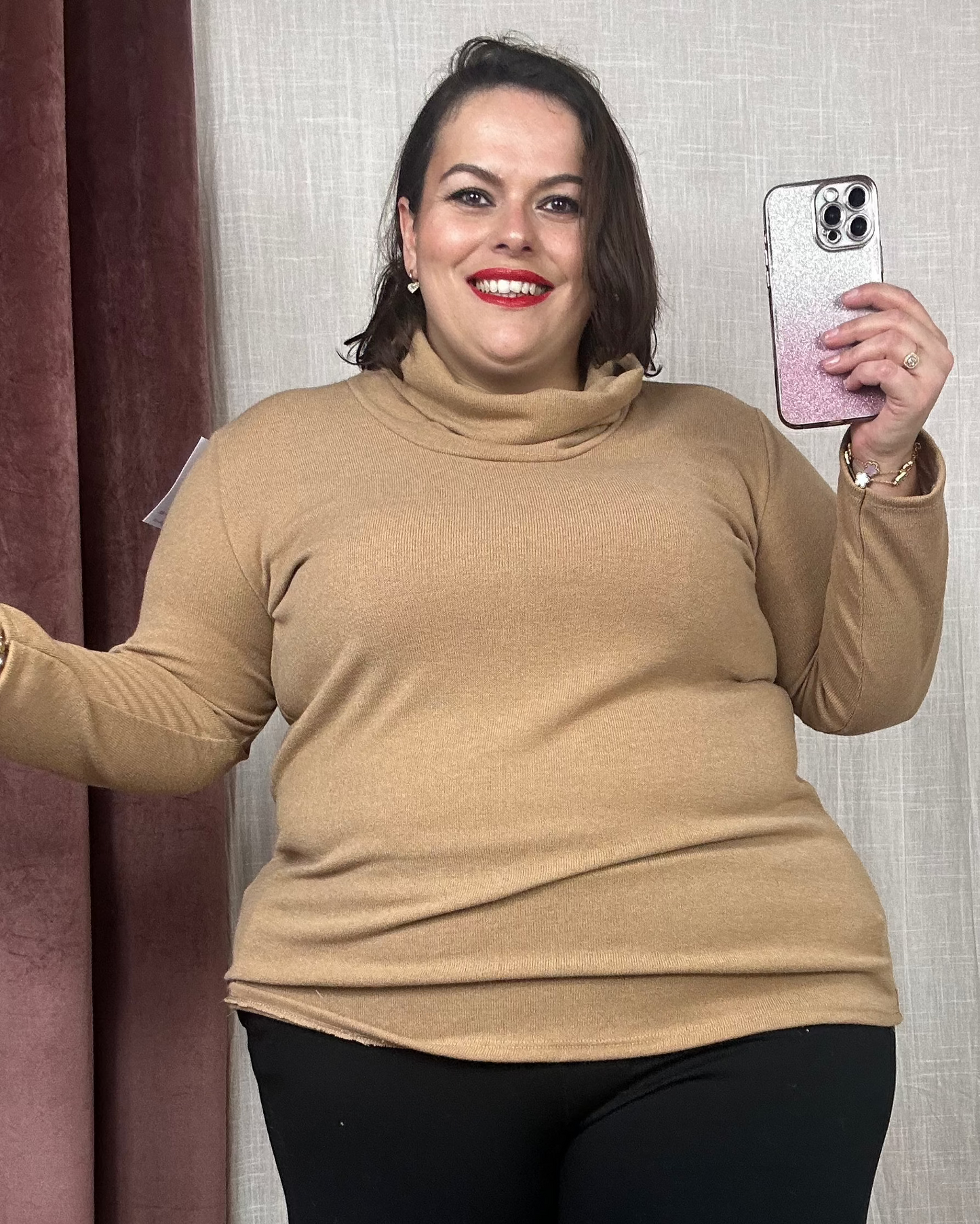 PULL COL LARGE CAMEL