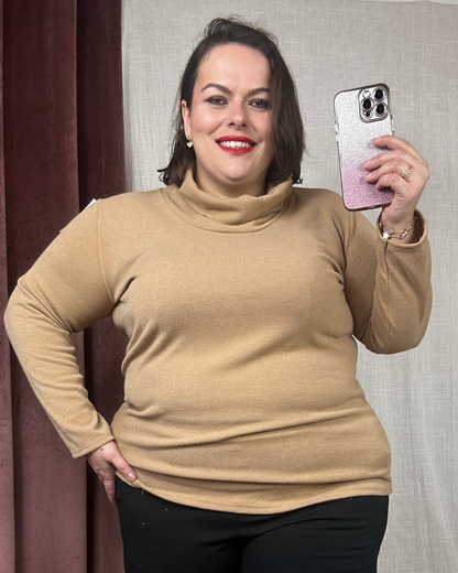 PULL COL LARGE CAMEL