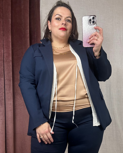 BLAZER MARINE SANS BOUTONS