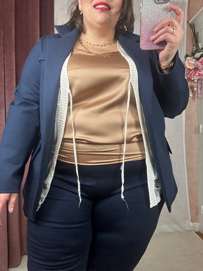 BLAZER MARINE SANS BOUTONS