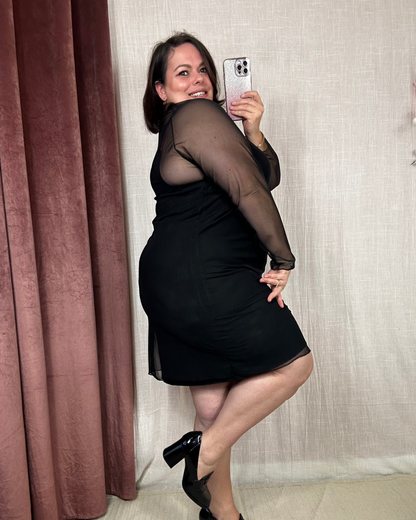 ROBE MESH DOUX NOIRE