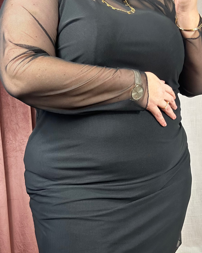 ROBE MESH DOUX NOIRE