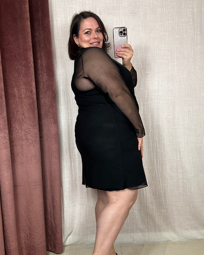 ROBE MESH DOUX NOIRE