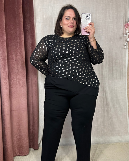 BLOUSE NOIRE ET DORÉE