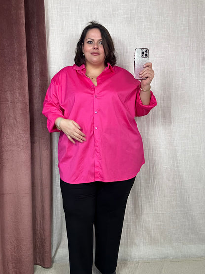 CHEMISE COTON ROSE