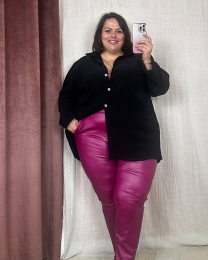 CHEMISE COTELÉE NOIRE