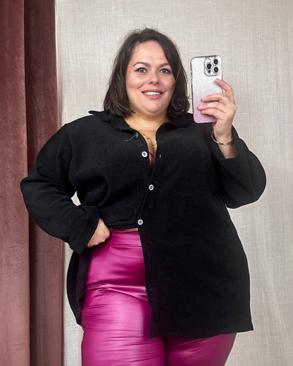 CHEMISE COTELÉE NOIRE