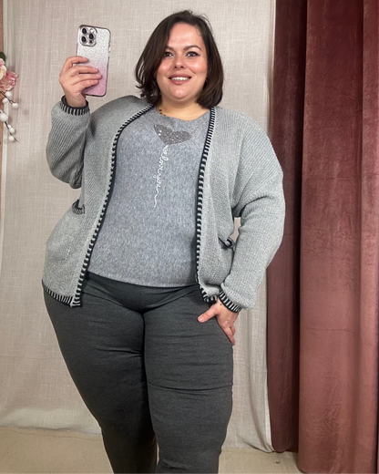 GILET COTON AVEC POCHES GRIS