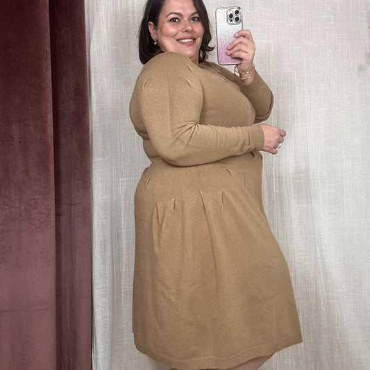 ROBE EN MAILLE CAMEL L'indisciplinée