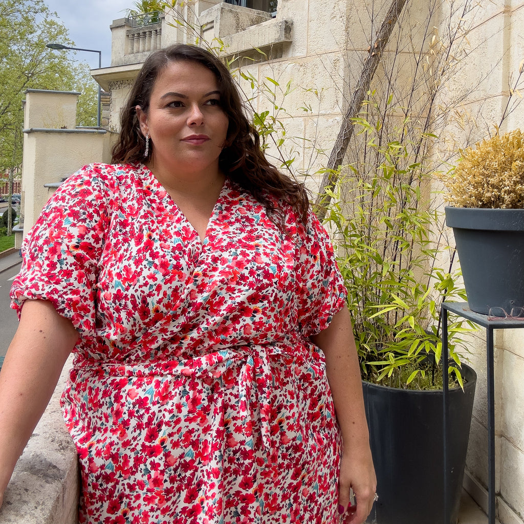 ROBE CACHE-COEUR LIBERTY ROUGE L'indisciplinée