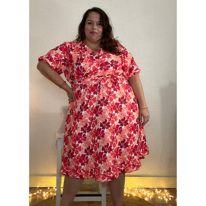 ROBE CACHE-COEUR - WATERCOLOR POPPY