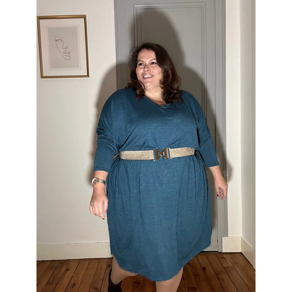 ROBE PULL COL V - PETROL