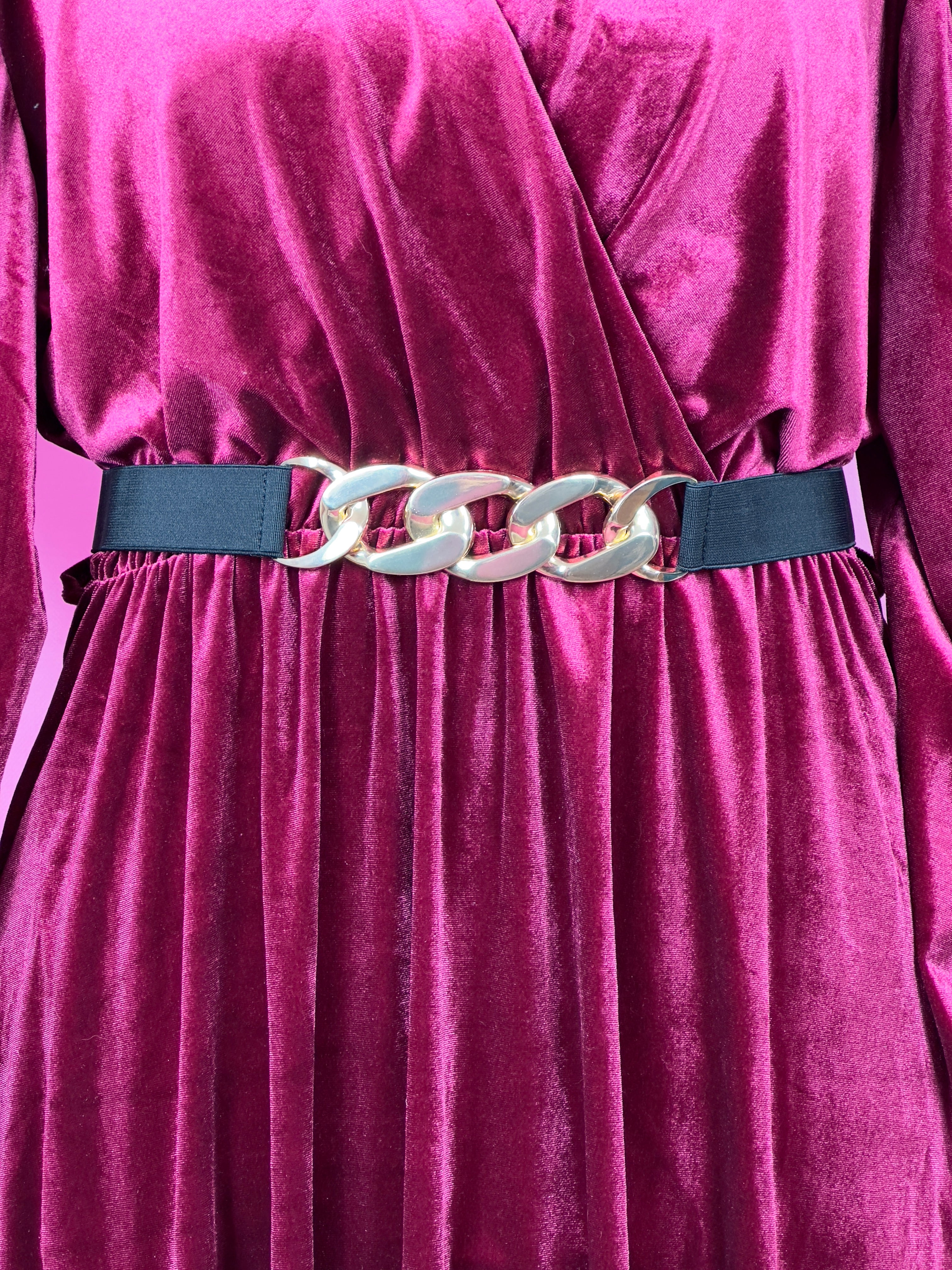 ROBE EN VELOURS ROUGE