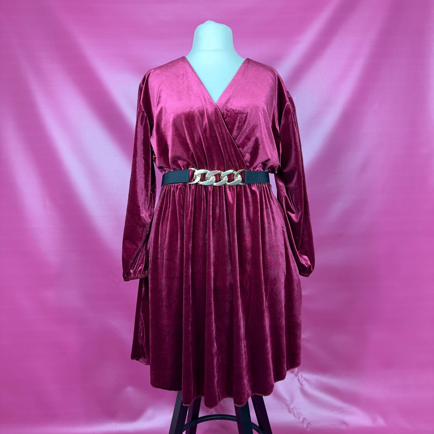 ROBE EN VELOURS ROUGE