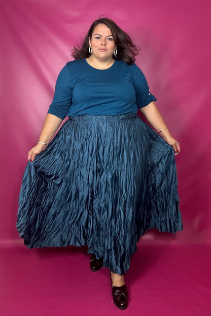 HAUT EN VISCOSE SOYEUSE ET DOUCE - PETROL
