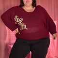 PULL BORDEAUX & DORÉ