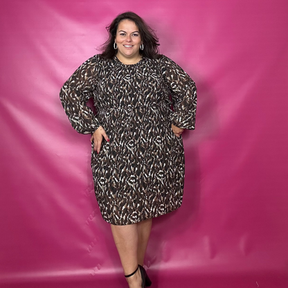 ROBE PLISSEE LATTE