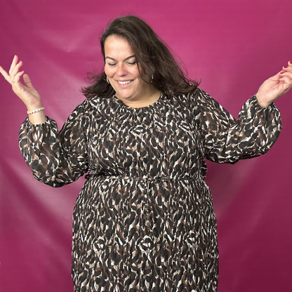 ROBE PLISSEE LATTE