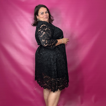 ROBE DENTELLE - NOIRE