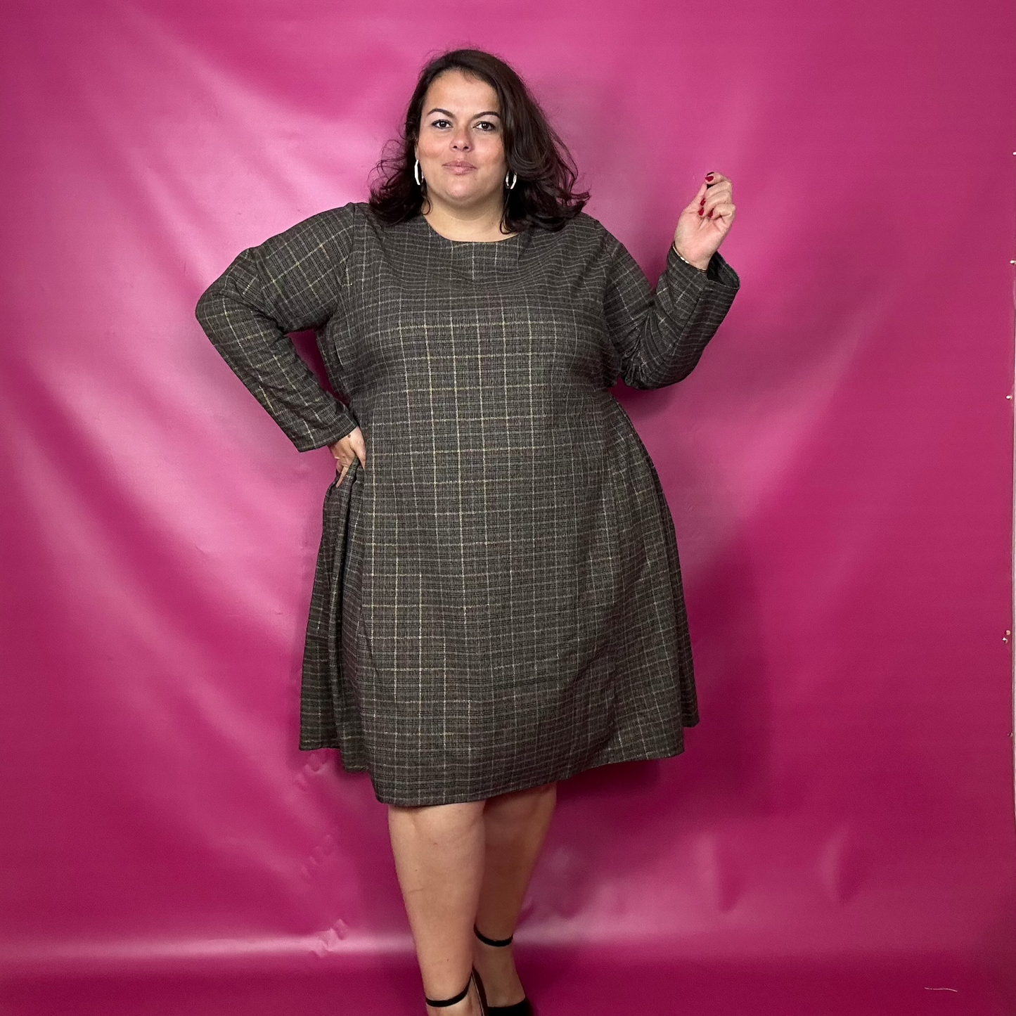 ROBE CARREAUX STYLE PREPPY