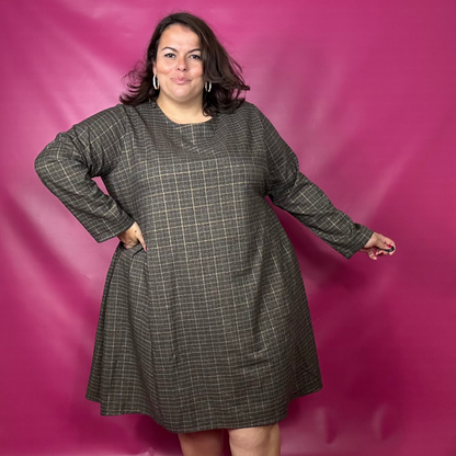 ROBE CARREAUX STYLE PREPPY