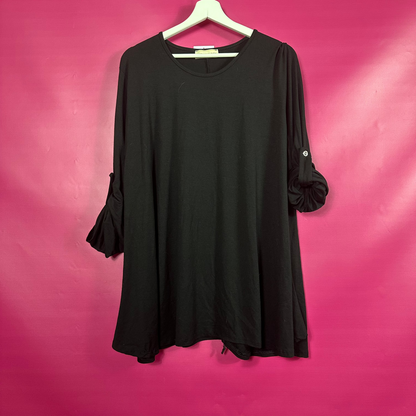 HAUT EN VISCOSE SOYEUSE ET DOUCE - NOIR