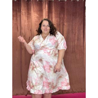 ROBE CACHE-COEUR - FLEURS AQUARELLE