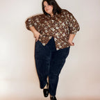 PANTALON EN VELOURS LÉGER - MARINE L'indisciplinée