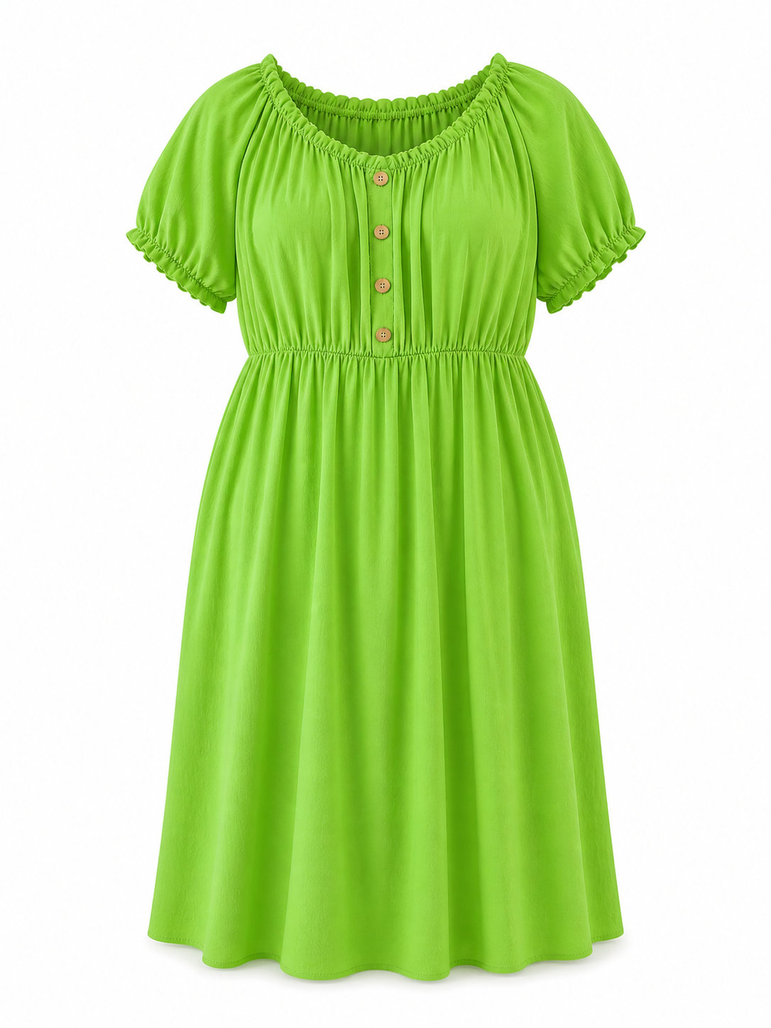 ROBE BARDOT VERTE L'indisciplinée