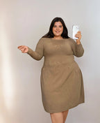 ROBE EN MAILLE CAMEL L'indisciplinée