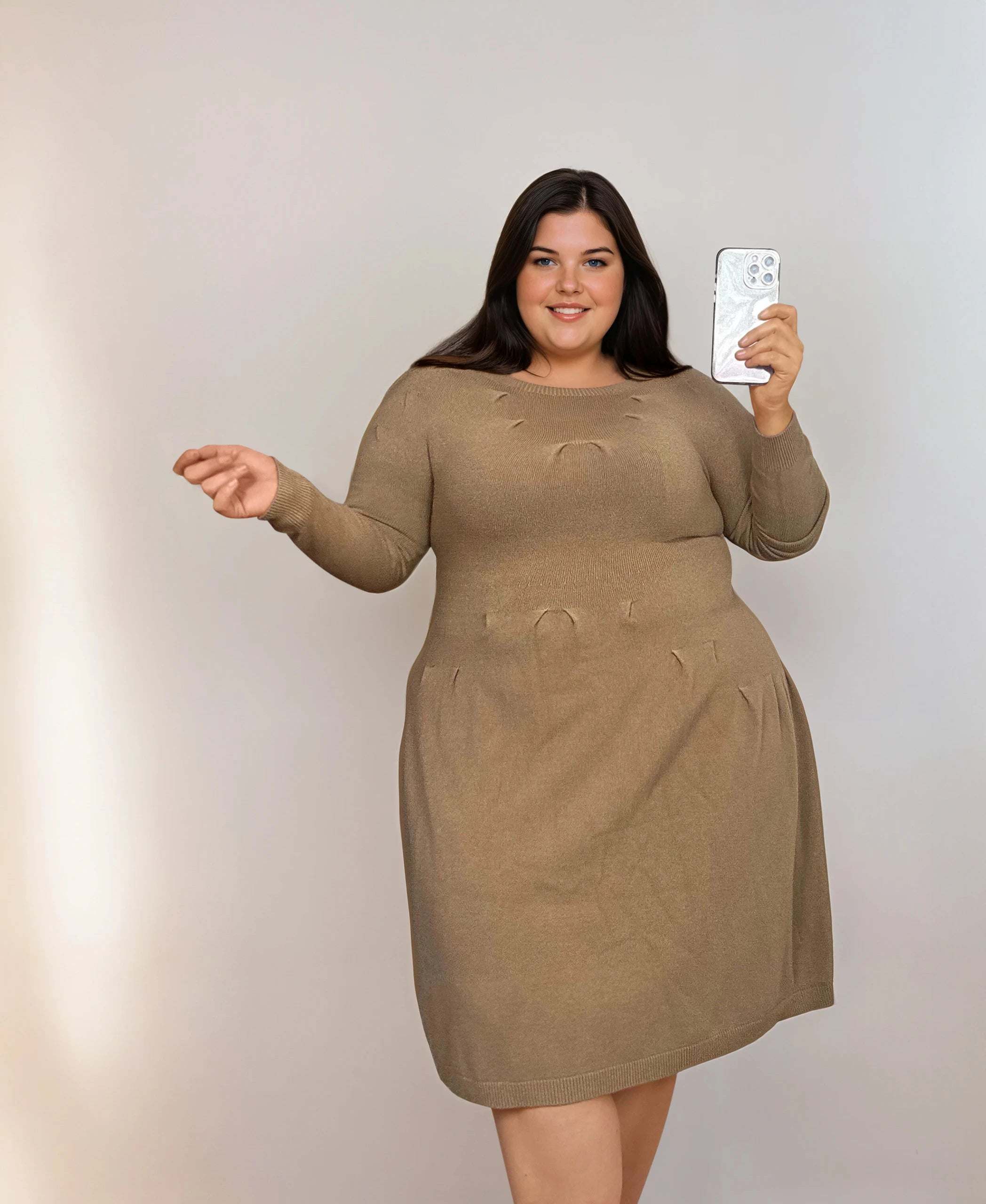 ROBE EN MAILLE CAMEL L'indisciplinée