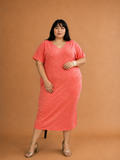 ROBE LUREX BODYCON  CORAIL L'indisciplinée