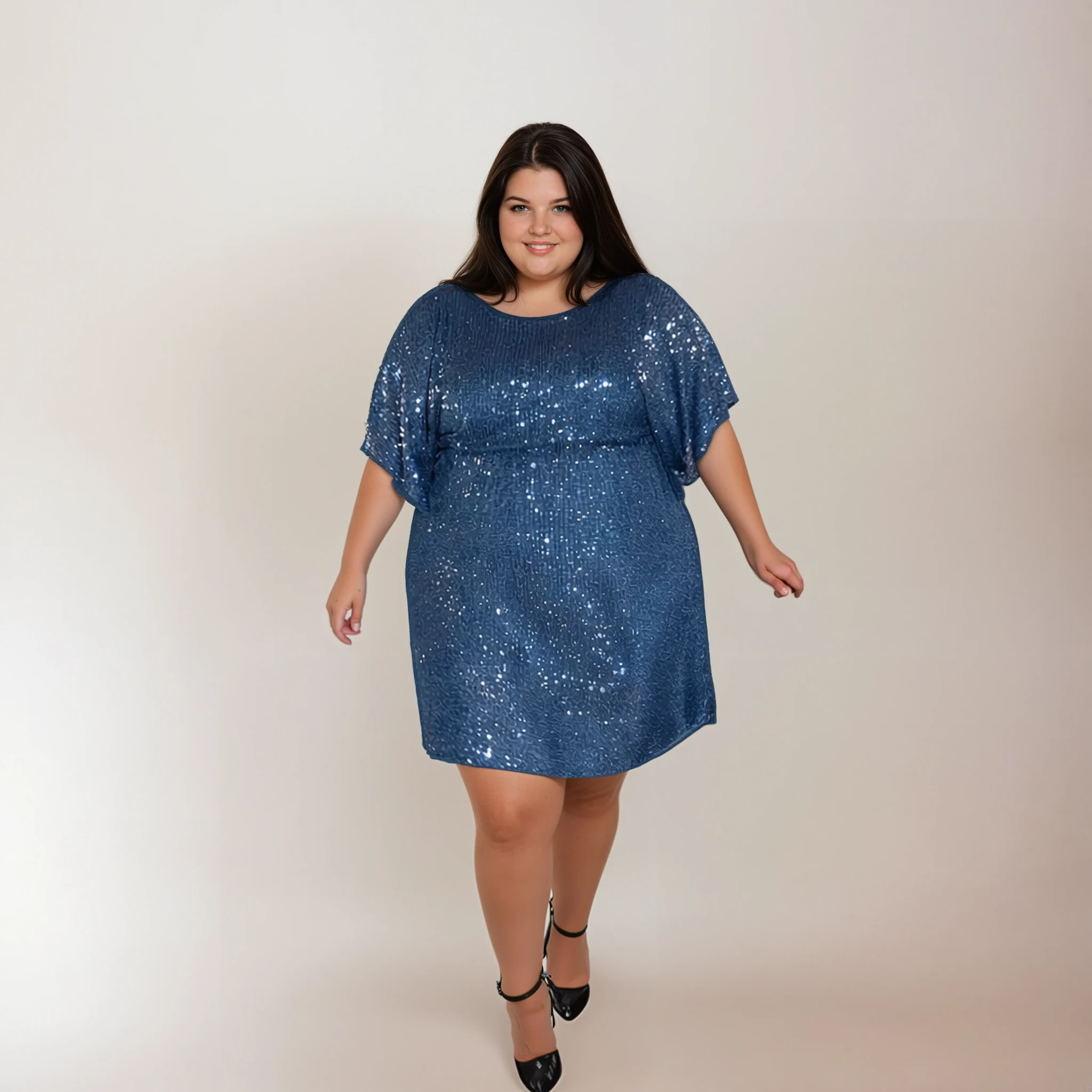 ROBE PAILLETTES PETROL L'indisciplinée