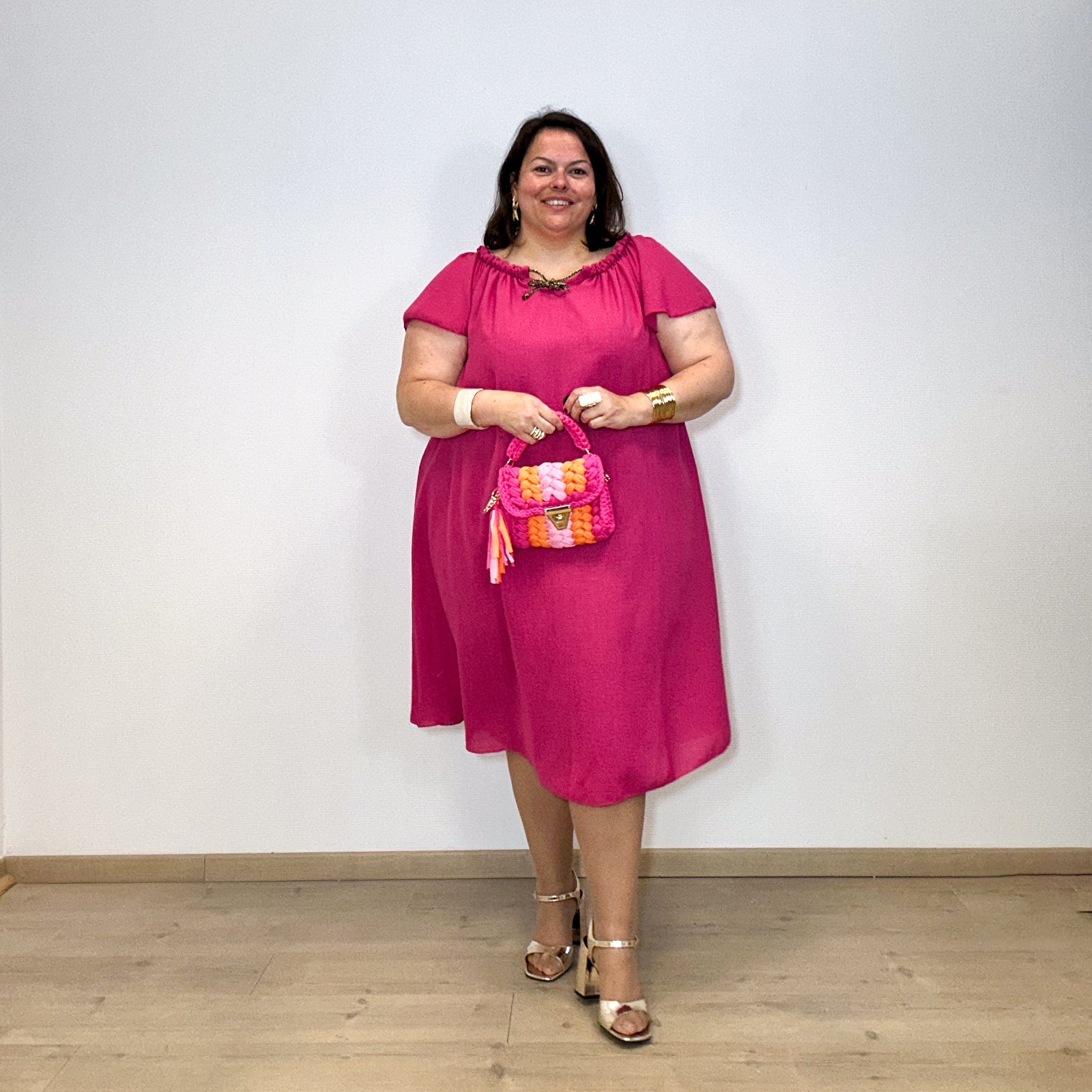 ROBE VISCOSE FUSCHIA L'indisciplinée