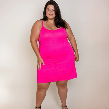 ROBE A BRETELLE FUSCHIA L'indisciplinée