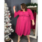 ROBE PAILLETTES FUSCHIA
