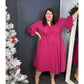 ROBE PAILLETTES FUSCHIA