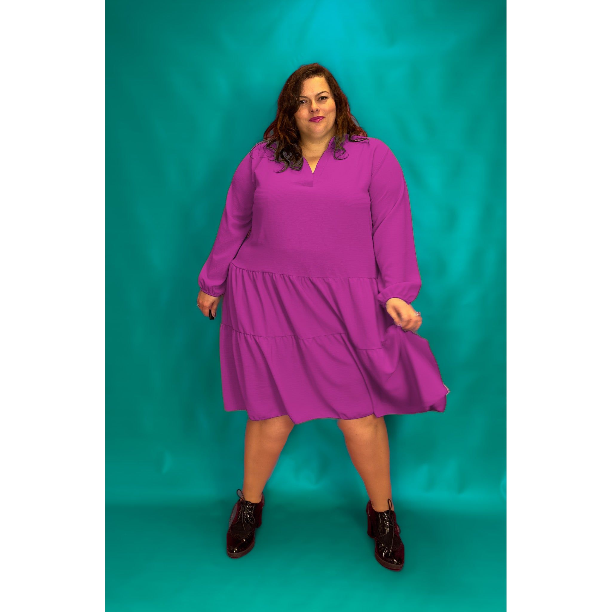 ROBE COL CHEMISIER À VOLANTS - VIOLINE L'indisciplinée
