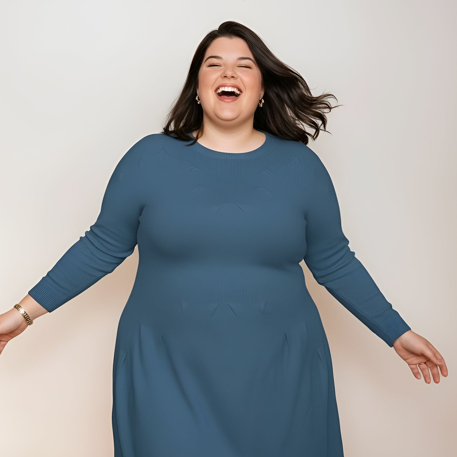 ROBE EN MAILLE PETROL L'indisciplinée