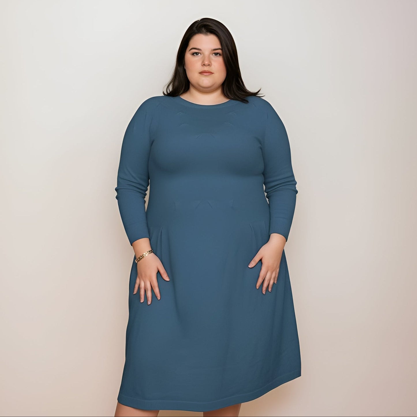 ROBE EN MAILLE PETROL L'indisciplinée