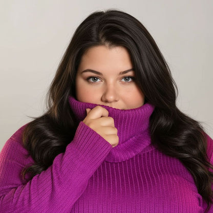 PULL COL LARGE FUXIA L'indisciplinée