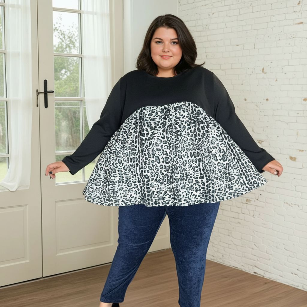 TUNIQUE LEOPARD GRIS