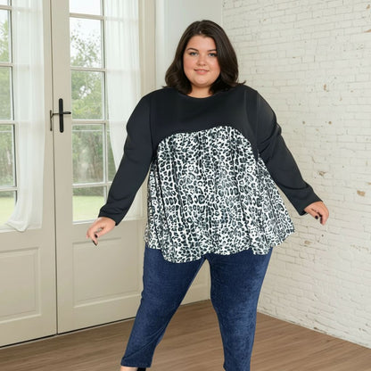 TUNIQUE LEOPARD GRIS L'indisciplinée