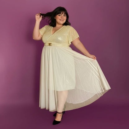 ROBE DE SOIRÉE DORÉE