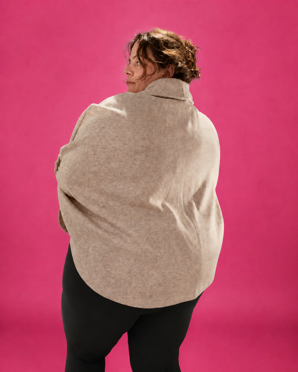 Cape ample texturée grande taille L’Indisciplinée